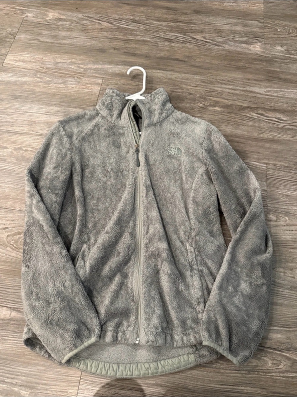The North Face Gray Plush Full-Zip Fleece Jacket - Women's